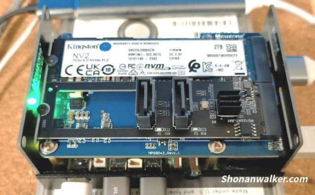 MPS2280Dにm.2 sata3.0ライザーカード