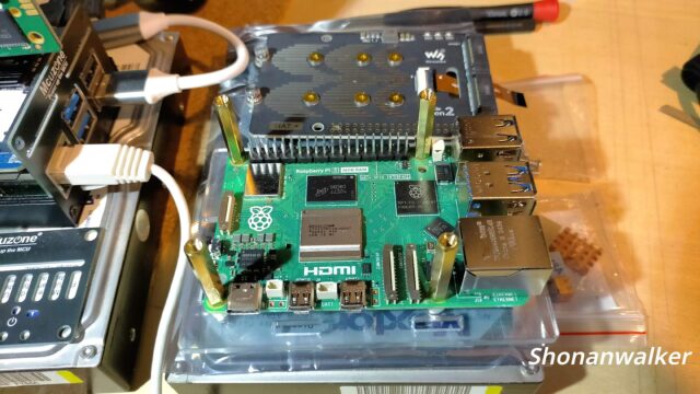 追加した組み立て中のRaspberry Pi 5B 16GB (SC1113)の表面