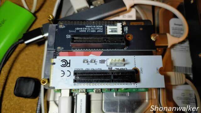 PCIe変換カードの必需品【NGFFP4X-N01】と【PH47 Ver1.3】