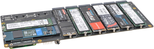 SupTronics【X1505 V1.0】：8 x M.2 2280 NVMe SSD Slot