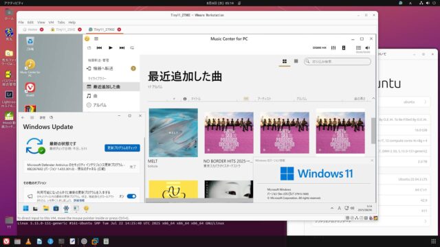 x64 VMware Workstation 17.6.3仮想 Tiny11 Canary Channel 27913.1000