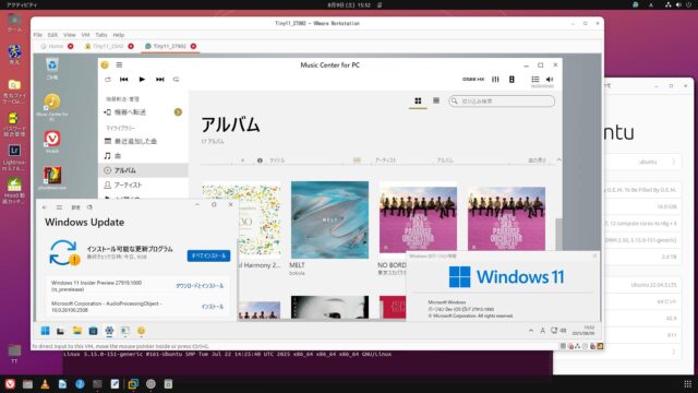 Tiny11 canary build 27913.1000からWindows Update