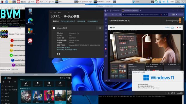 毎度おなじみのBVM動作確認　Windows11 Canary版 build 27928