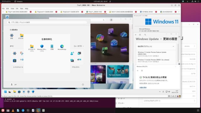 VMware x64 Windows11 Canary 26H1 build 28020.1362:Tiny11版