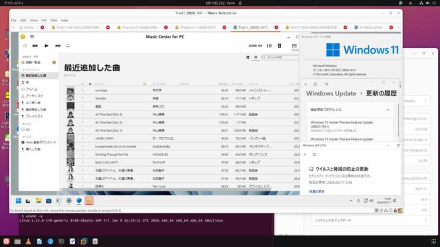 VMware x64 Windows11 Canary 26H1 build 28020.1611:Tiny11版