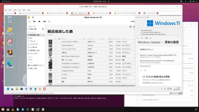VMware x64 Windows11 canary 26H1 build 28020.1737