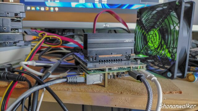 Raspberry pi 5とSATA HDD(NTFSフォーマットとLVM2フォーマット)